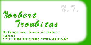 norbert trombitas business card